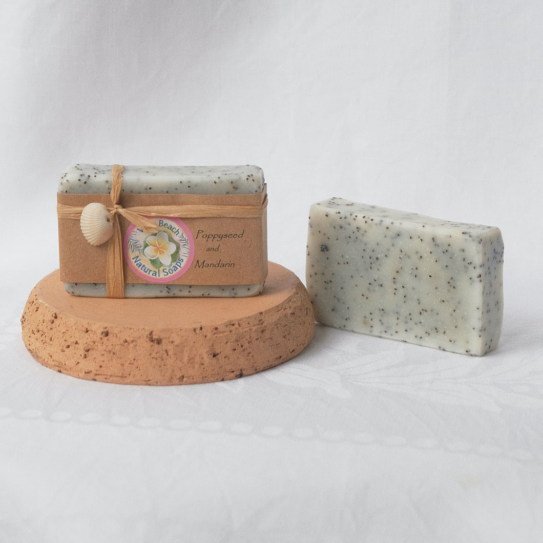 Poppyseed and Mandarin Soap. Gardeners and Handyperson Soap.