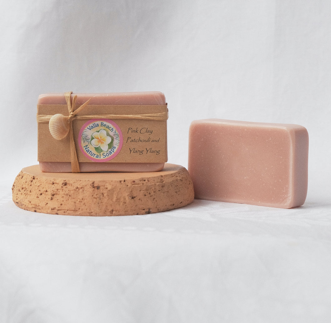 Pink clay, Patchouli and Ylangylang Soap